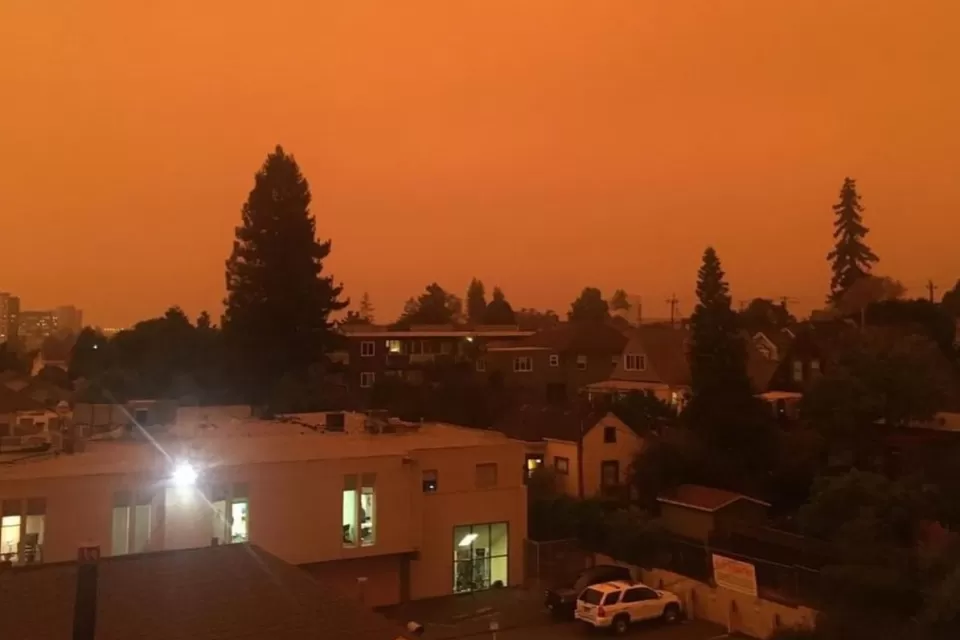 2020 California wildfires from Oakland, CA
